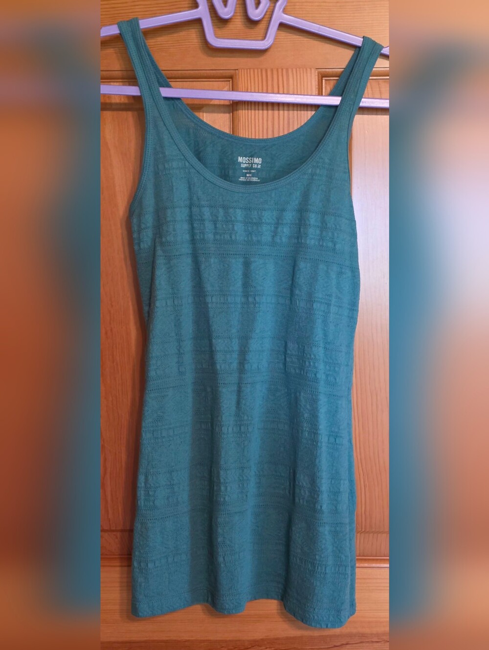 Mossimo Supply Co. Teal Textured Knit Tank Top